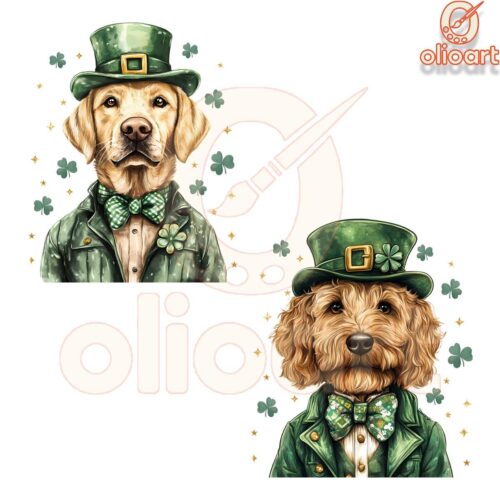 Funny Dog St. Patrick's Coquette Png