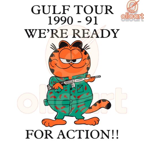 Garfield Gulf Tour 9091 Ready for Action SVG