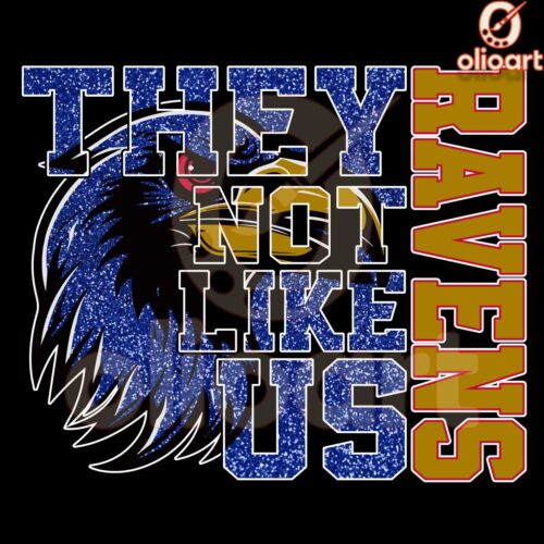 Glitter Baltimore Ravens They Not Like Us PNG