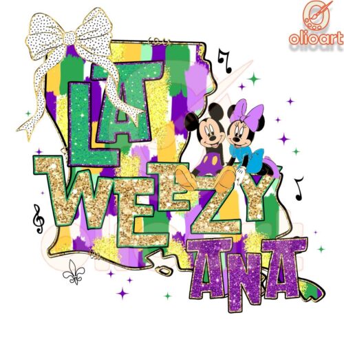 Glitter Coquette Disney Mardi Gras PNG La Weezy Ana Style