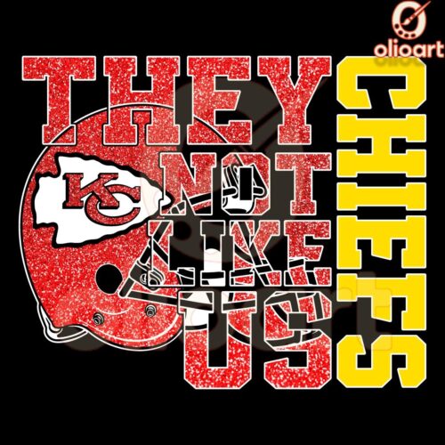 Glitter Kansas City Chiefs They Not Like Us Design PNG