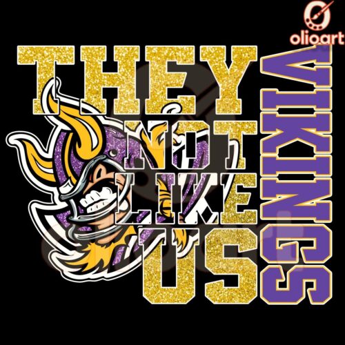 Glitter Minnesota Vikings They Not Like Us PNG