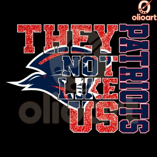 Glitter New England Patriots They Not Like Us PNG