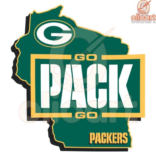 Go Pack Go Green Bay Packers SVG Design