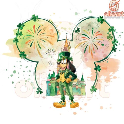 Goofy Mickey St Patricks Day Fun PNG Design