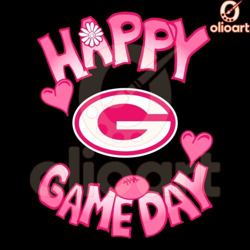 Green Bay Packers SVG Happy Gameday Valentines Vibes