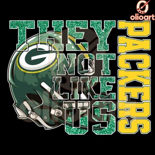 Green Bay Packers They Not Like Us Design PNG