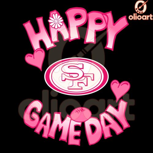 Happy Gameday SVG San Francisco 49ers Valentines Day Design