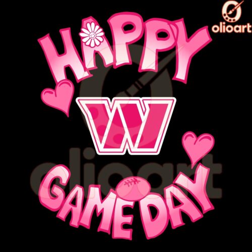 Happy Gameday SVG Washington Commanders Valentines Day Fun