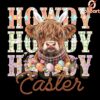 Howdy Easter Bunny Highland Cow PNG