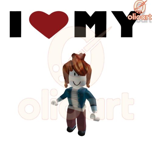 I Love My Roblox GF Bacon Girl SVG or PNG