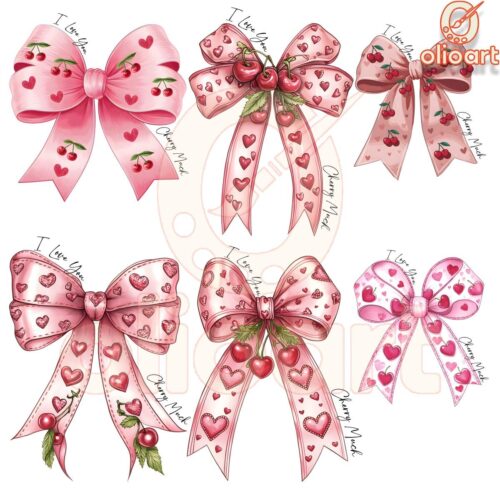 I Love Your Cherry Much Coquette Bow Bundle PNG