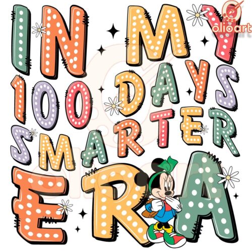 In My 100 Days Smarter Era Disney Minnie PNG