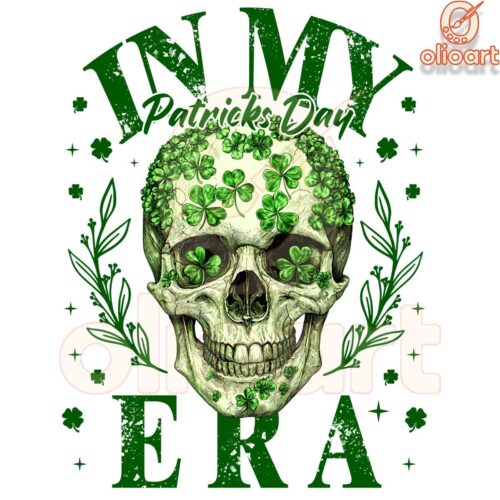 In My Patrick's Day Era Lucky Skull PNG