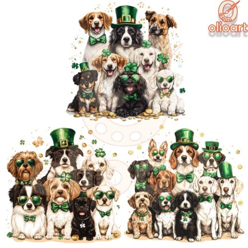 Irish Dog St Patricks Day SVG PNG Bundle