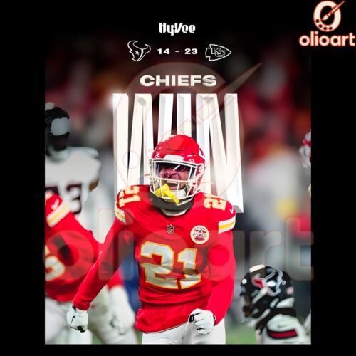 Jaden Hicks Kansas City Chiefs Win Houston Texans Poster PNG