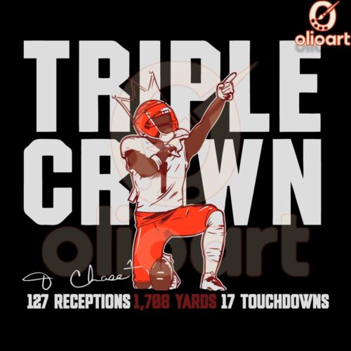 JaMarr Chase Triple Crown Bengals Football SVGPNG Design