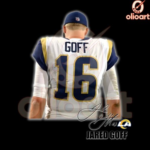 Jared Goff 16 Football Star SVG Design