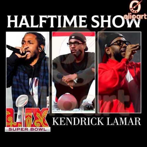 Kendrick Lamar Super Bowl 2025 Halftime Show Rapper SVGPNG