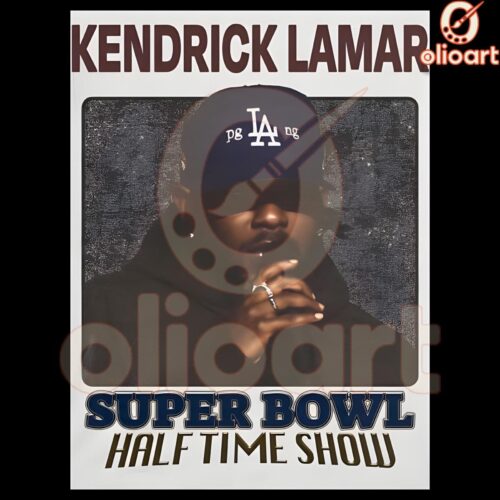 Kendrick Lamar Super Bowl Halftime Poster in Stunning PNG