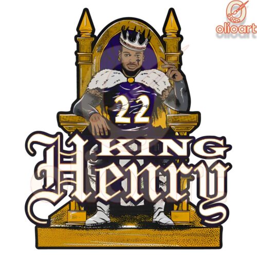 King Henry Reigns Derrick Henry 22 Ravens Throne PNG Design