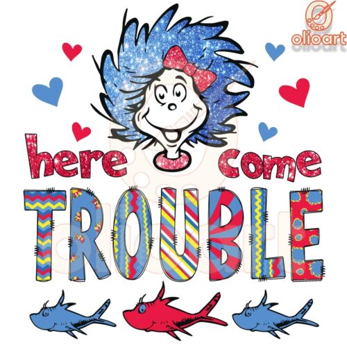 Little Miss Thing Here Come Trouble Dr. Seuss PNG