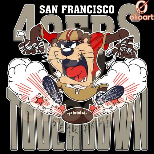 Looney Tunes 49ers Mascot Touchdown NFL SVGPNG Design