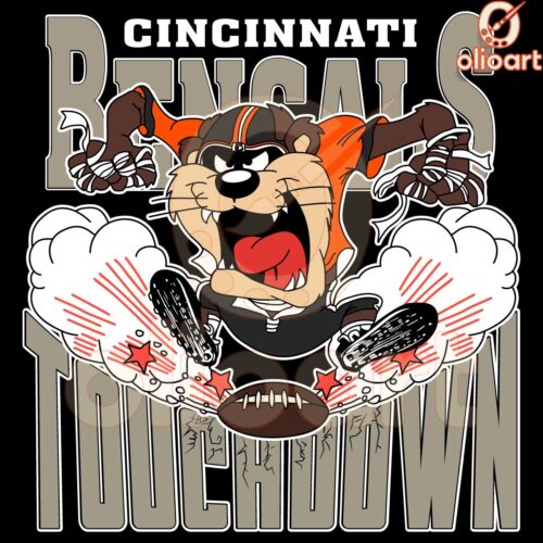 Looney Tunes Bengals Mascot Touchdown NFL Fun PNG Design