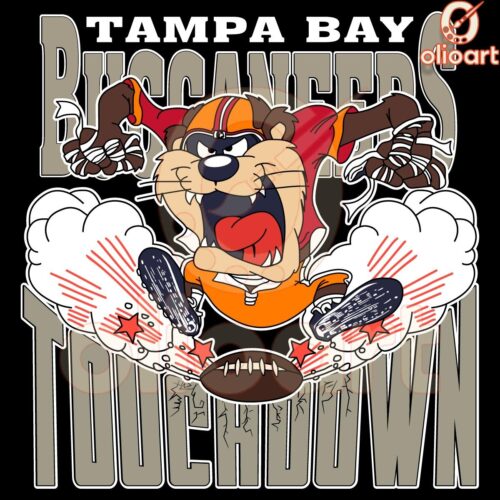 Looney Tunes Buccaneers Mascot Touchdown NFL SVGPNG Fun