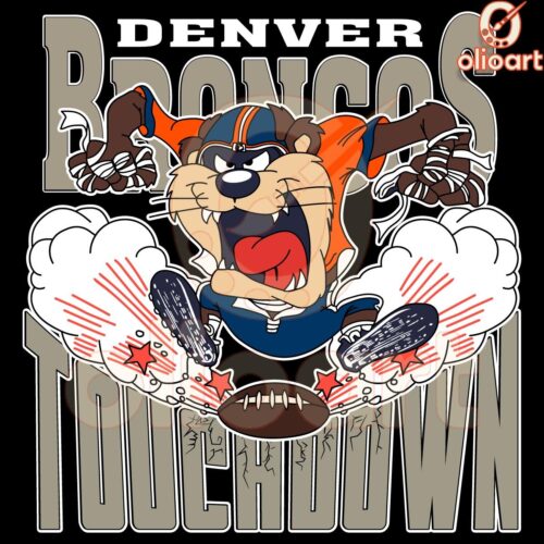 Looney Tunes Denver Broncos Mascot Touchdown NFL SVGPNG