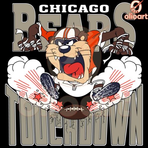 Looney Tunes NFL Fun Chicago Bears Mascot Touchdown PNG