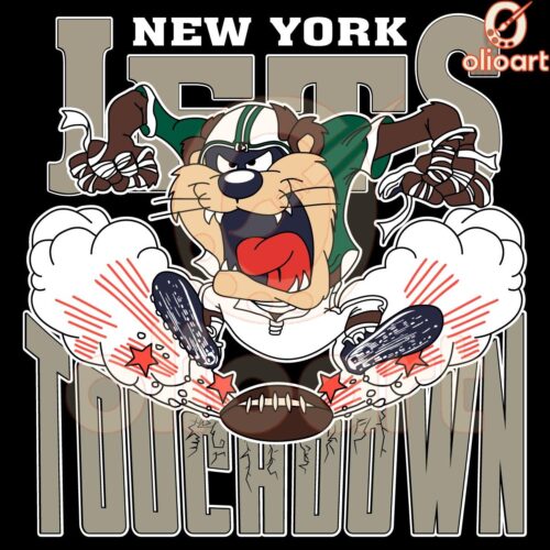 Looney Tunes NFL Fun New York Jets Mascot Touchdown PNG