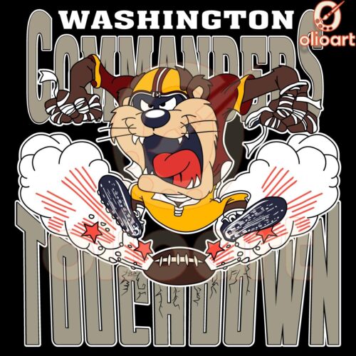 Looney Tunes NFL Fun Washington Commanders Mascot Touchdown PNG