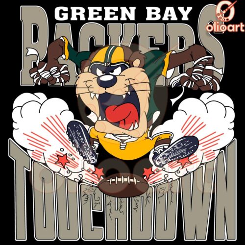 Looney Tunes Packers Mascot Touchdown NFL SVGPNG Art