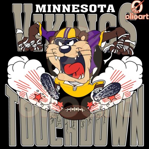 Looney Tunes Vikings Mascot Touchdown NFL SVGPNG Art