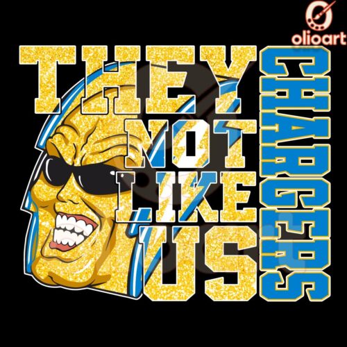 Los Angeles Chargers They Not Like Us PNG Sublimation