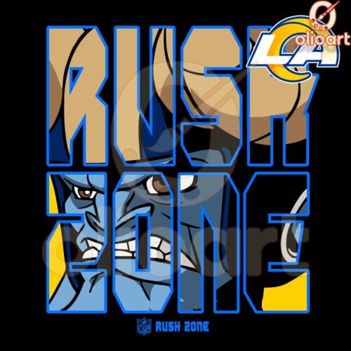 Los Angeles Rams NFL Rush Zone Team Graphic PNG Download