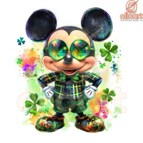 Lucky Mickey Mouse St. patrick's Day PNG