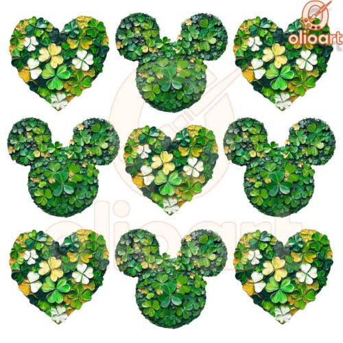 Lucky Mickey Shamrock St Patricks Day SVGPNG Design