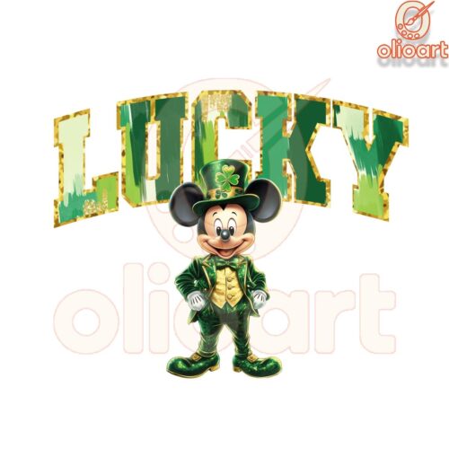 Lucky Mickey St. patrick's Day PNG