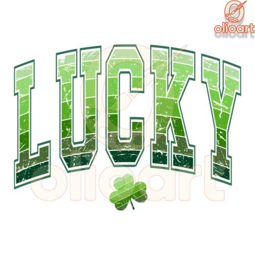 Lucky Varsity Shamrock SVG