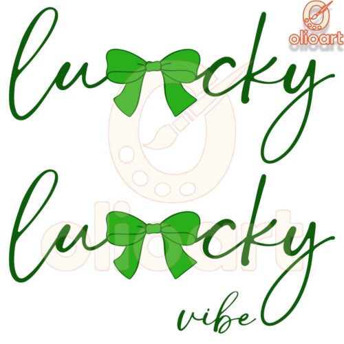 Lucky Vibe Coquette St Patricks Day PNG