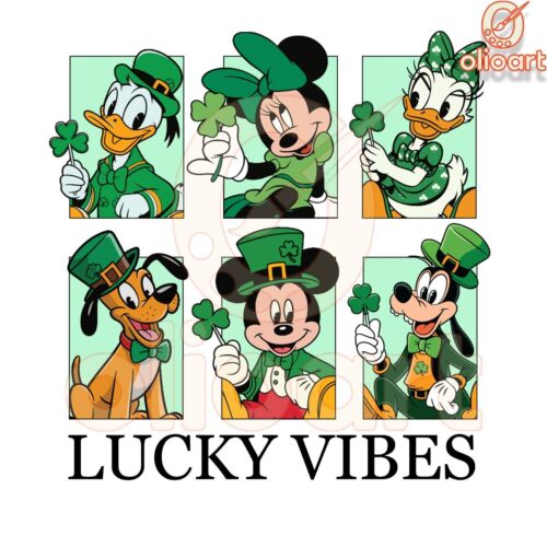 Lucky Vibes with Disney Friends Leprechaun PNG