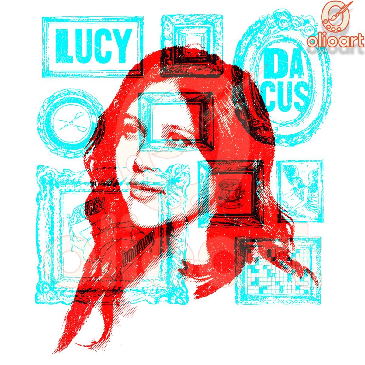 Lucy Dacus Vintage Picture Frame PNG Design