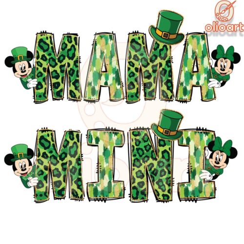 Mama Mini St Patricks Day Mickey Minnie SVGPNG