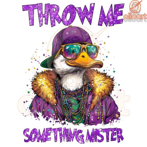 Mardi Gras Duck Throw Me Something Mister PNG