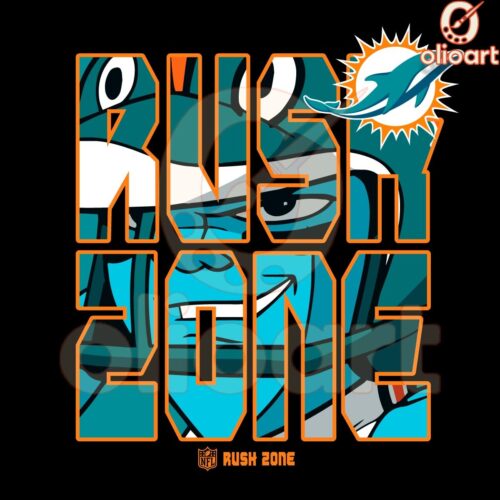 Miami Dolphins NFL Rush Zone Team PNG Artwork