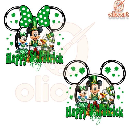 Mickey Minnie St Patricks Day Cheer SVGPNG