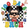 Mickey Mouse 100 Days Bruh Checkered PNG