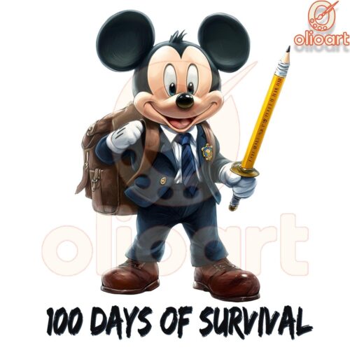 Mickey Mouse School 100 Days Survival PNG